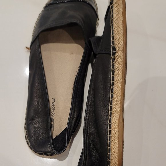 Black leather espadrilles - Picture 2 of 2